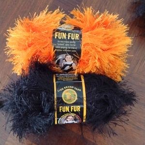 Fun fur yarn by lion brand 2 skeins 1.75 oz each